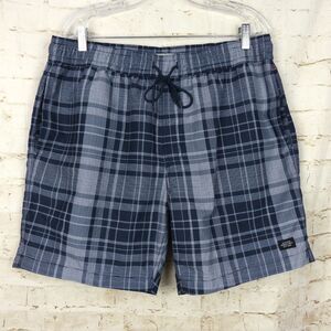 Jack Spade Swim Trunk Shorts Mens XL Blue Plaid Lined 6.75 Inseam Retro Preppy